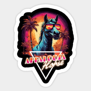 Retro Wave Appaloosa Horse Vibes Sticker